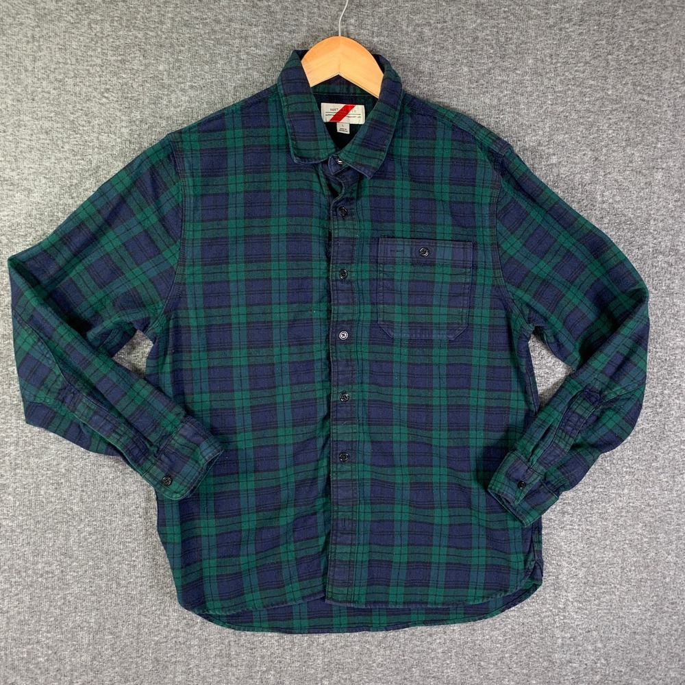 Best Made Co Wool Flannel Shirt Men Large Tartan Plaid Button Up Outdoor